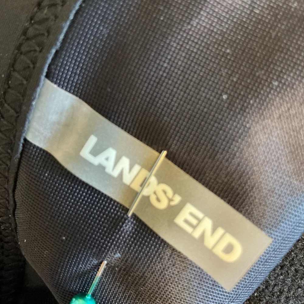 LAND’S END 18 Tankini Top black floral detachable straps - Picture 4 of 6